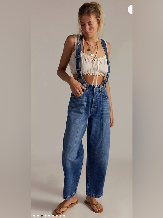 Free People Denim - Free People We The Free Berkley Suspender Jeans. NWT. Varsity blues